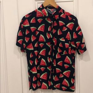 Watermelon Navy Summer shirt (small/med)